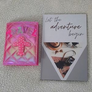 2 piece travel journal/memory book & NWOT blingy passport holder